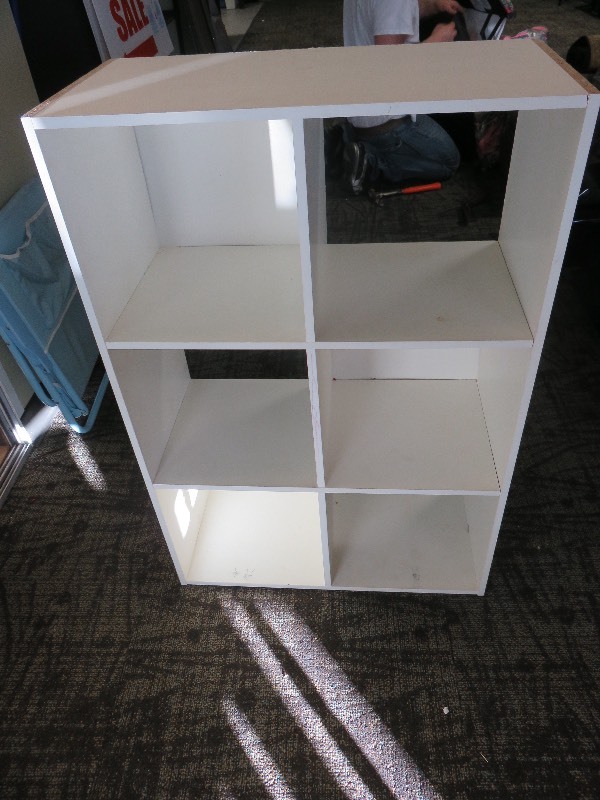 6 Compartment White Shelving Unit