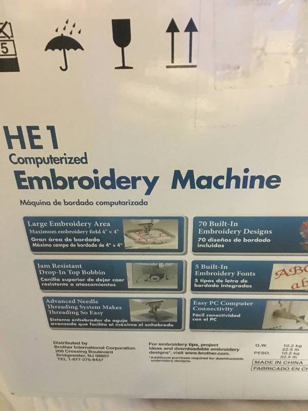 lot 78 image: Brother Computerized Embroidery Machine Retail $300