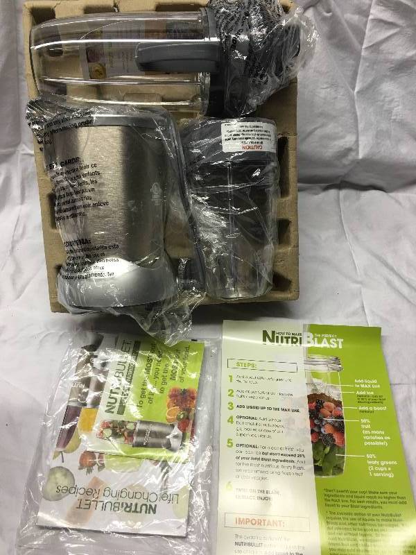 lot 40 image: Magic Bullet NutriBullet Pro Retail $130