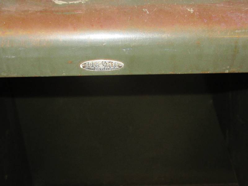 Vintage Industrial Steel Desk and Metal Cabinet