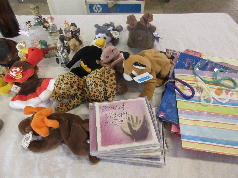 Table Lot # 8 Beanie Babies Miniatures