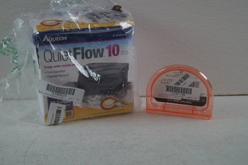 Aquarium Filter & Bird Food Dish.