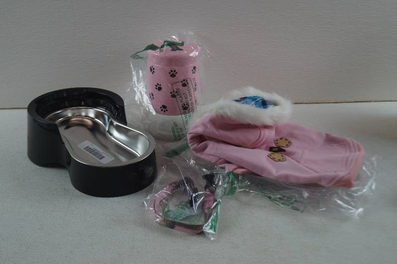 Food Bowl, Treat Jar, Sweater & Collar