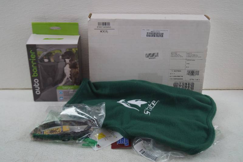 Dog Sweater, Collar, Blanket & Back Seat Barrier