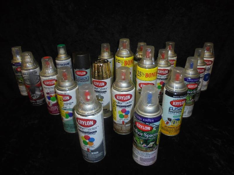 Lot - Misc Cans of Spray Paint