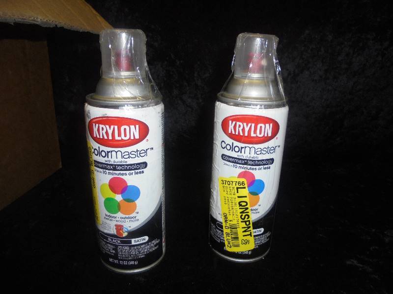 Lot - SATIN BLACK Spray Paint