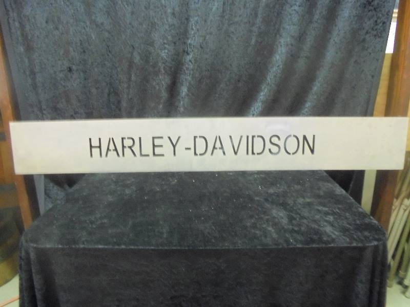 Stainless Steel, Plasma Cut Harley Davidson