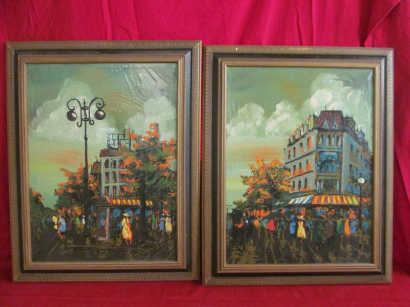 lot 19 image: vintage oil paintings