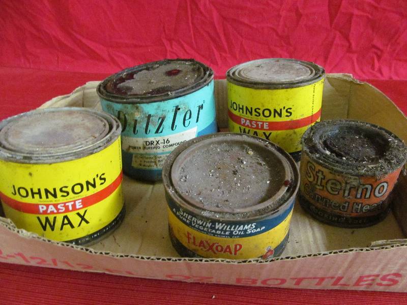 lot 153 image: vintage oil containers