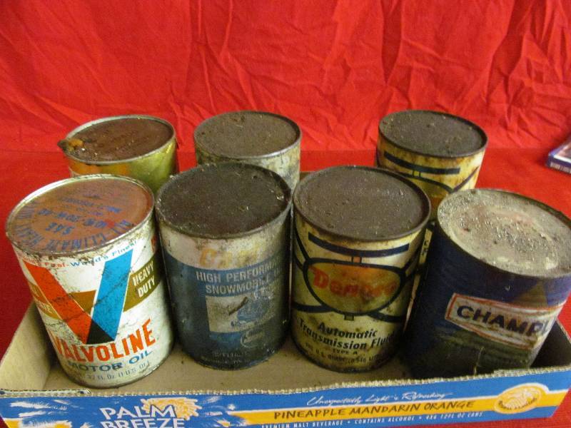 lot 154 image: vintage oil containers