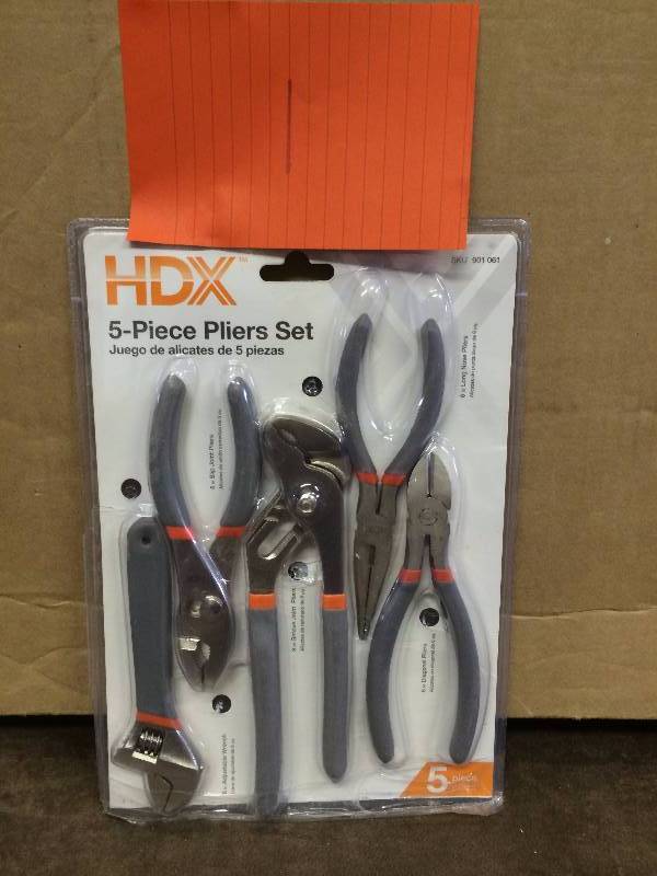 HDX 5 Pc Plier Set New