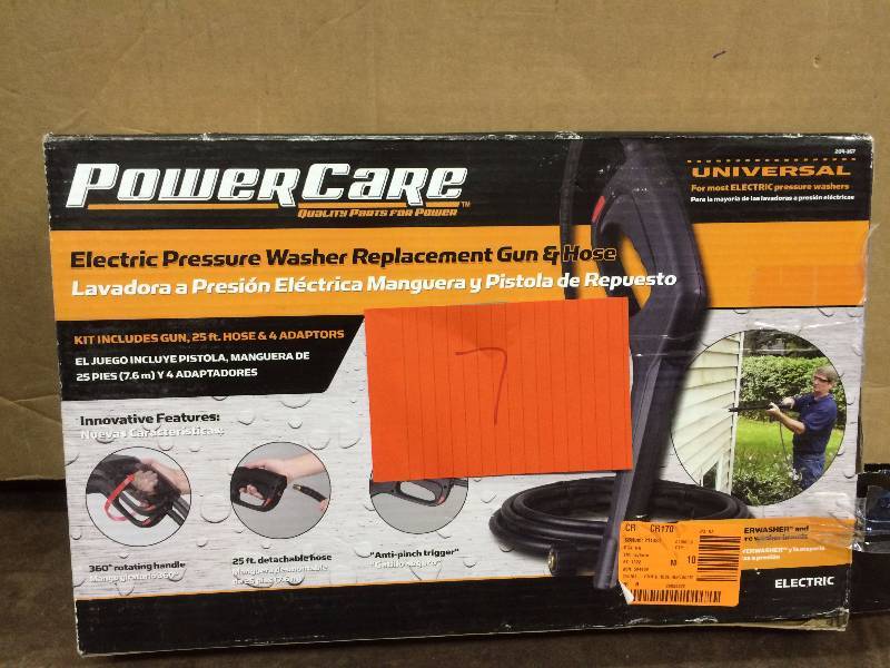 Power Care Electric Preasure Washer Replacement Hose and Gun
