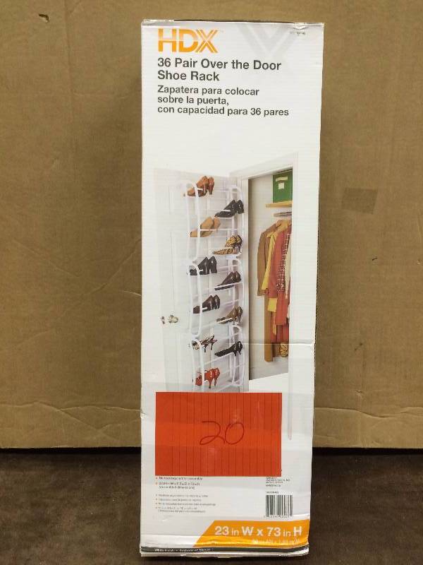 HDX 36 Pair Over the door  shoe Rack New