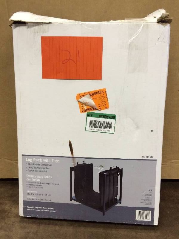 Log Rack with Tote New