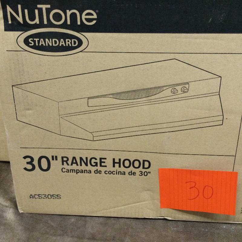 Nutone 30 Range Hood AC530SS New