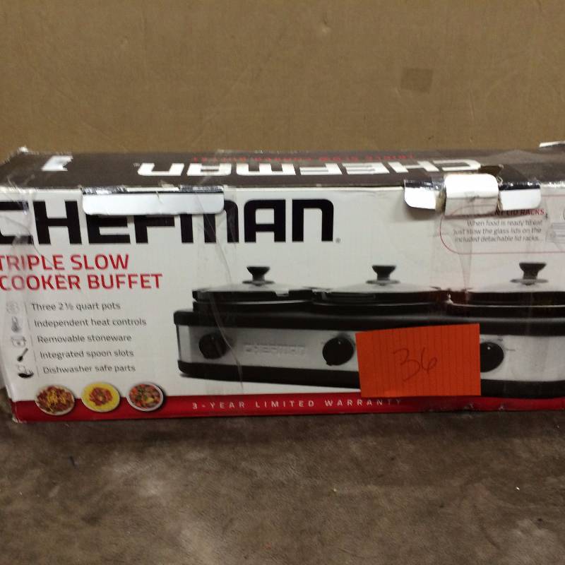 Chefman Triple Slow Cooker Buffet