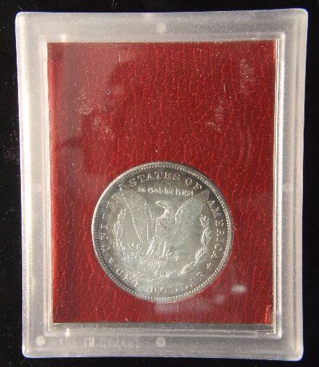 EXTREMELY RARE 1898-S MS65 REDFIELD MORGAN DOLLAR IN ORIGINAL PARAMOUNT RED HOLDER