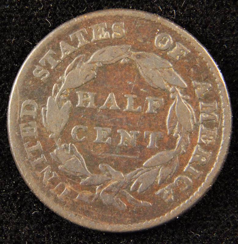 1826 US HALF CENT - EARLY AMERICAN COINAGE