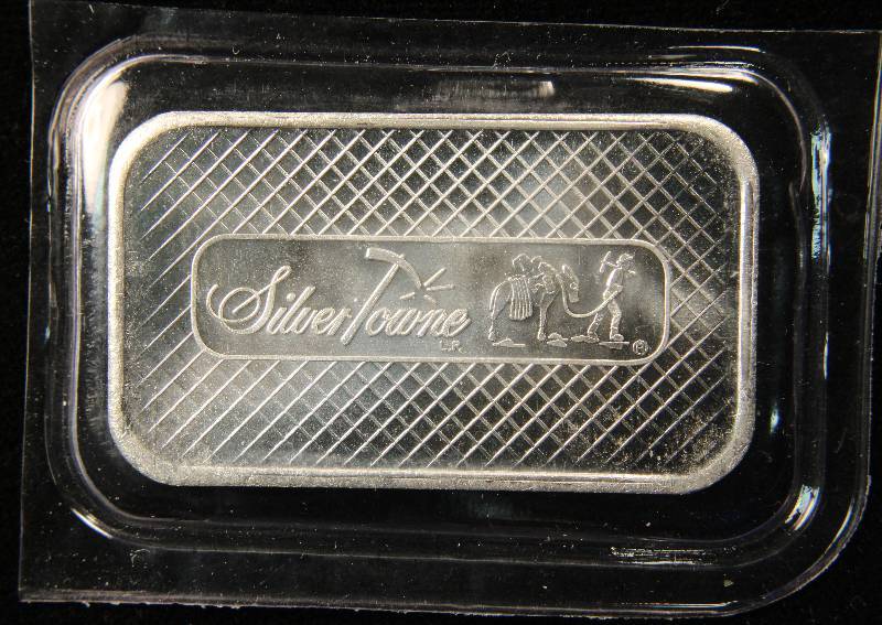 1 TROY OZ. .999 FINE SILVER BAR SILVERTOWNE PROSPECTOR SEALED