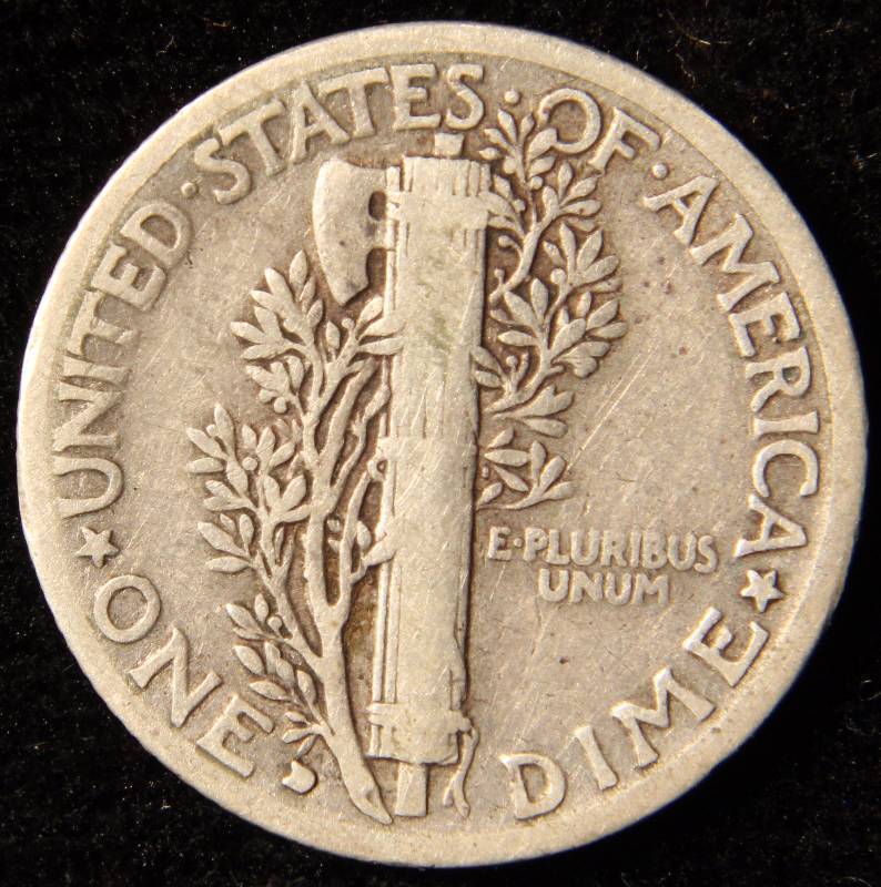 1934-D MERCURY SILVER DIME FINE