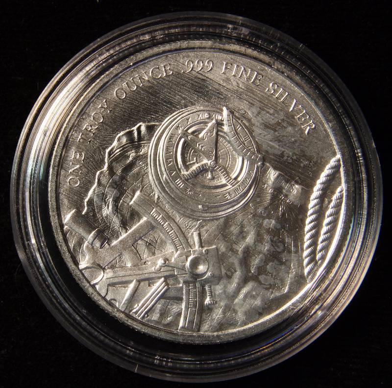 1 TROY Oz. .999 FINE SILVER ROUND PROSPECTOR IN AIRTITE CAPSULE