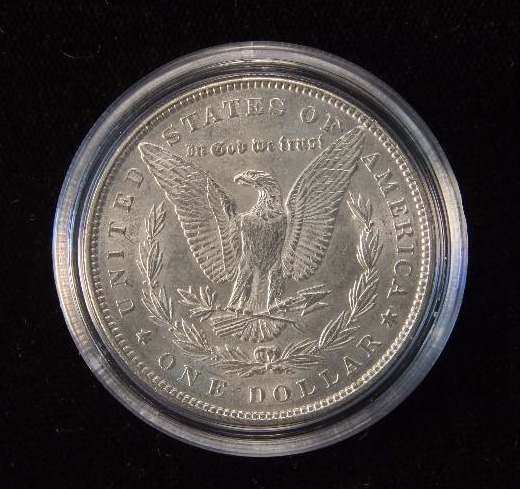1886 MORGAN SILVER DOLLAR AU IN AIRTITE HOLDER