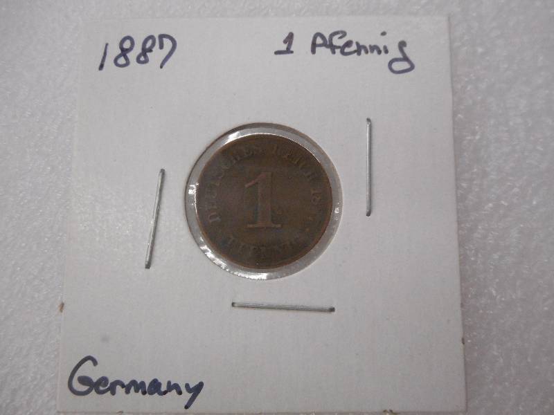 1887 German Empire, 1 Pfenning, Nic...