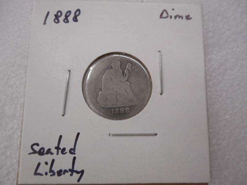 1888 Seated Liberty Dime, Circulate...