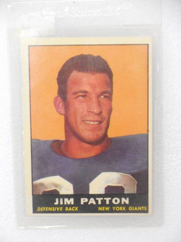 1961 Topps Vintage Football Card,  ...