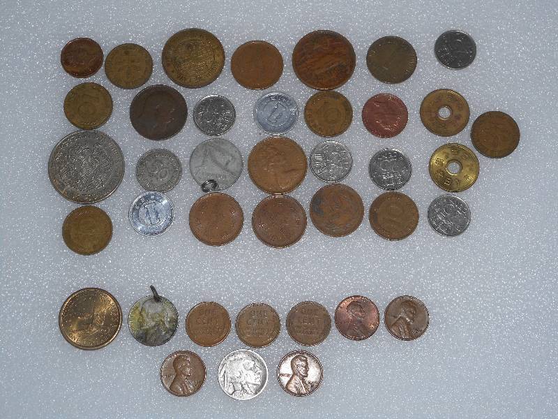 Lot Of Assorted Coins Mostly Forei...