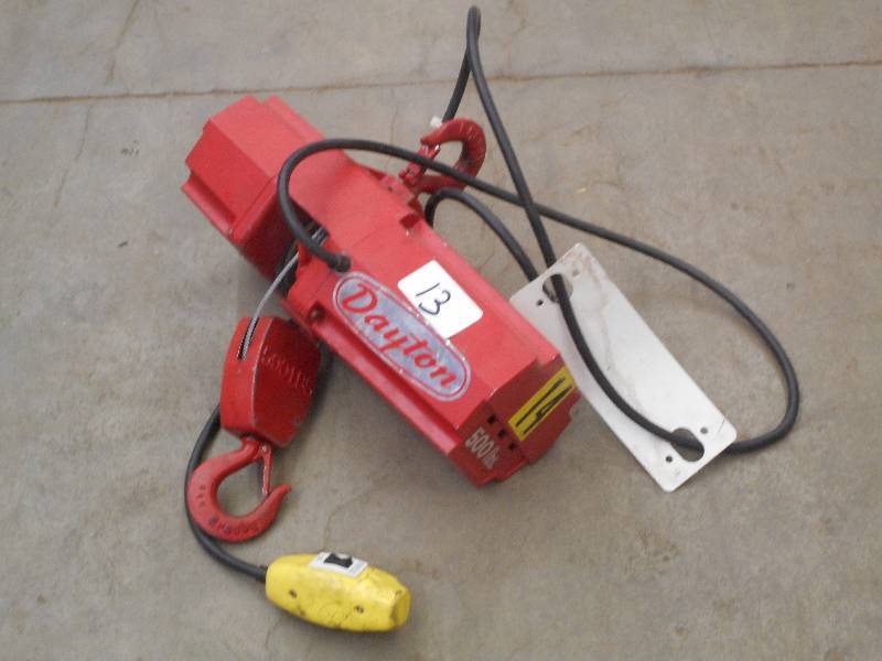 Dayton 500# 120Volt Electric Hoist ...