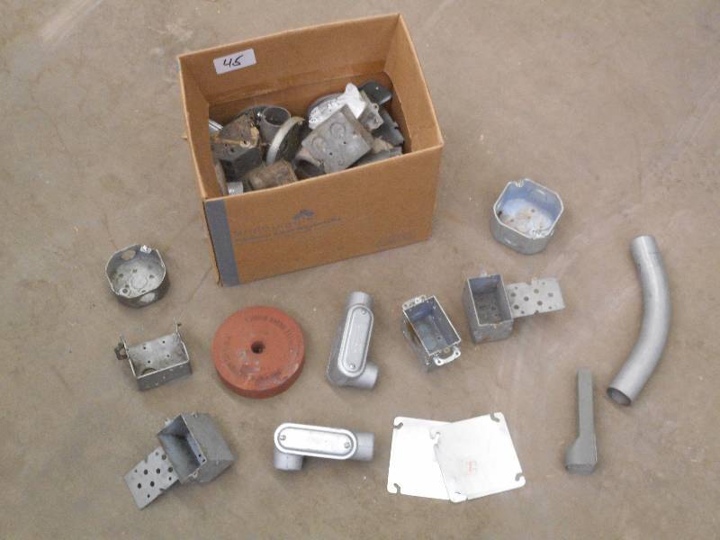 Box Of Assorted Electrical Boxes ...