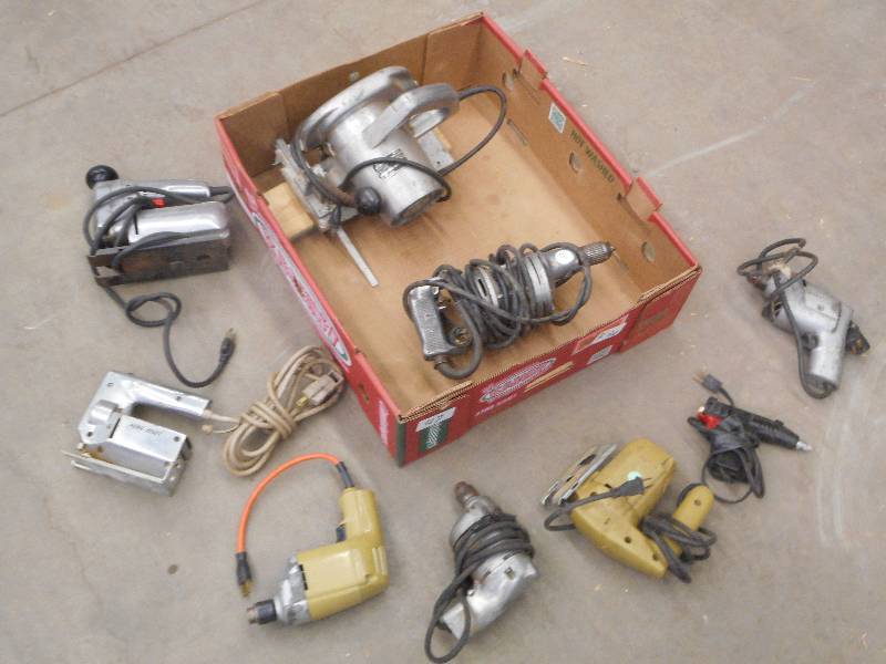 Box Lot Of Assorted Power Tools ...