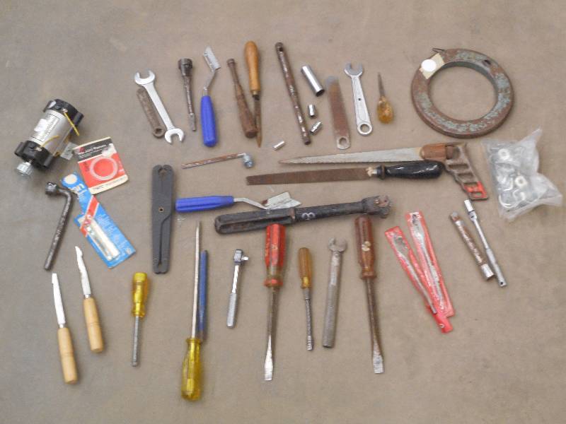 Box Of Assorted Hand Tools & Etc ...