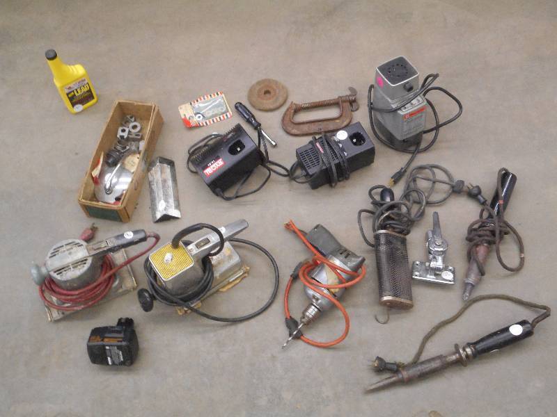 Box Of Assorted Power Tools ...