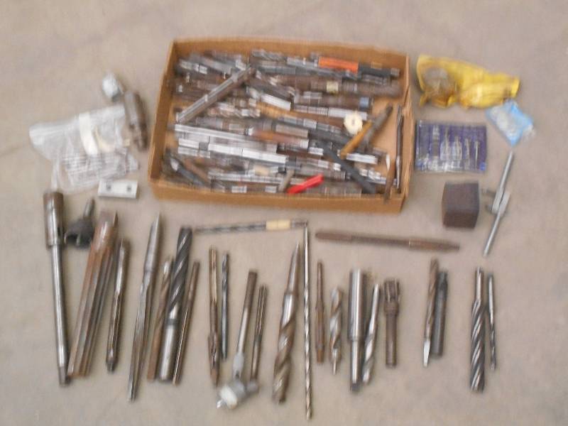 Box Of Assorted Drill Bits & Etc ...