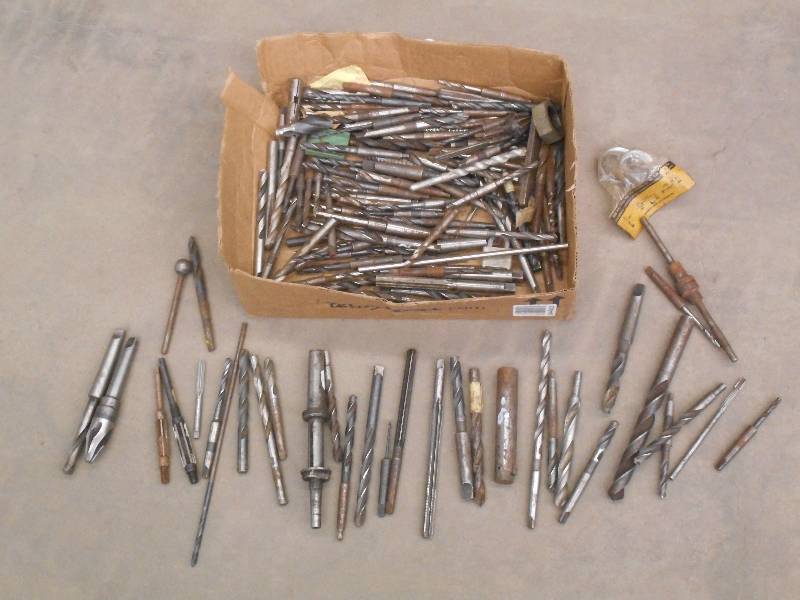 Box Of Assorted Drill Bits & Etc ...