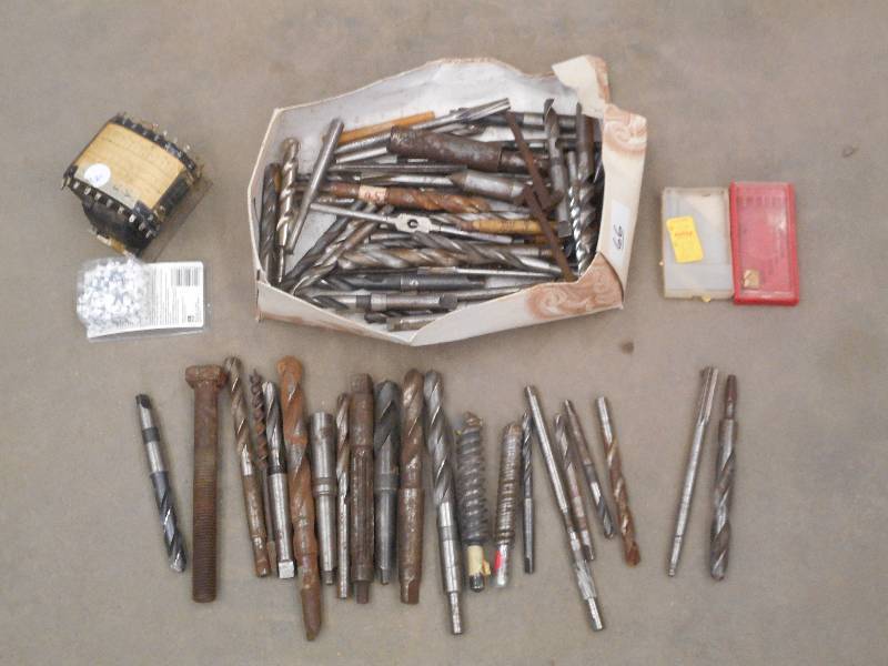 Box Of Assorted Drill Bits & Etc ...