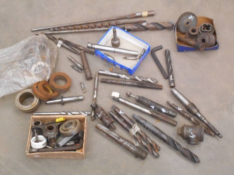 Box Of Assorted Drill Bits & Etc ...