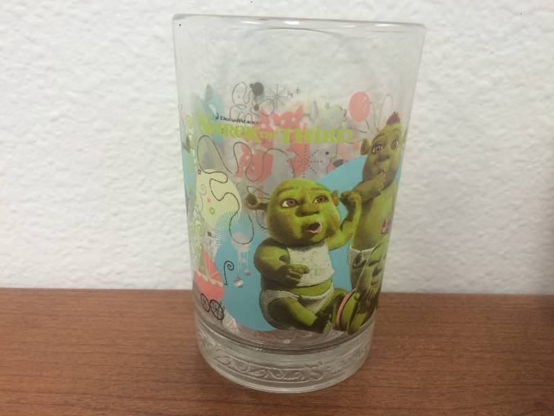 Mcdonalds Shrek Vintage Glass Cups Set of 4 