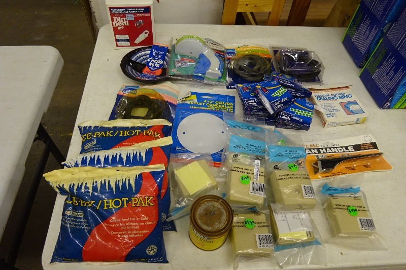 ColdHot packs - 3, phone jacks, labler, vacuum filter