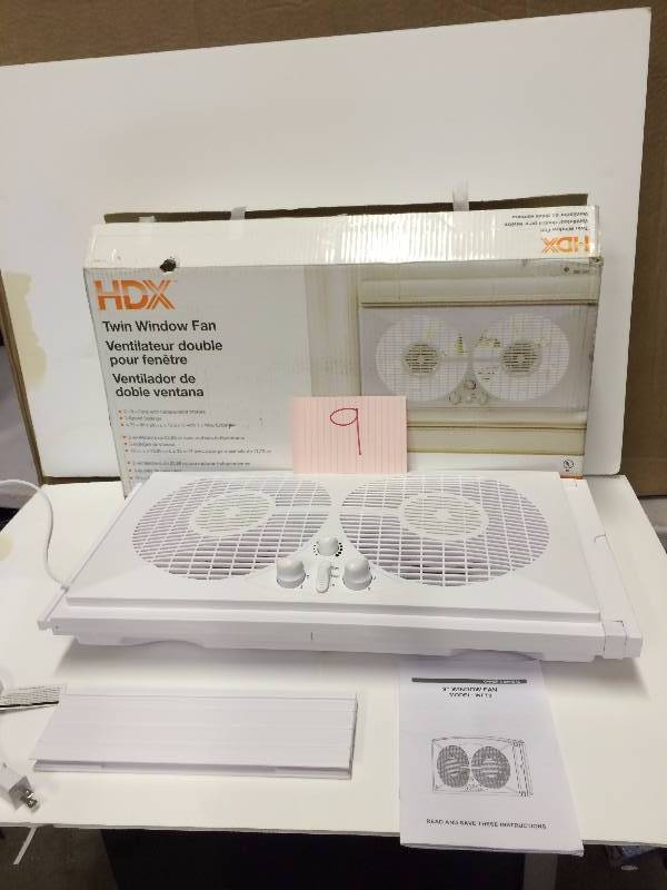 lot 9 image: HDX Twin Window Fan
