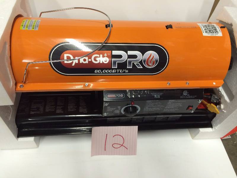 lot 12 image: Dyna-Glo Pro 80K BTU Forced Air Kerosene Portable Heater New