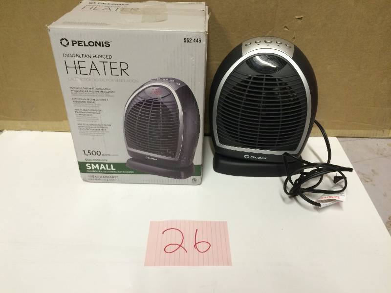lot 26 image: Pelonis Digital Fan Forced Heater New