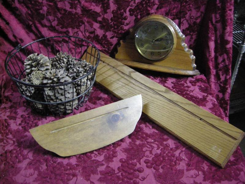 Decorative Shelves, Basket, Clock