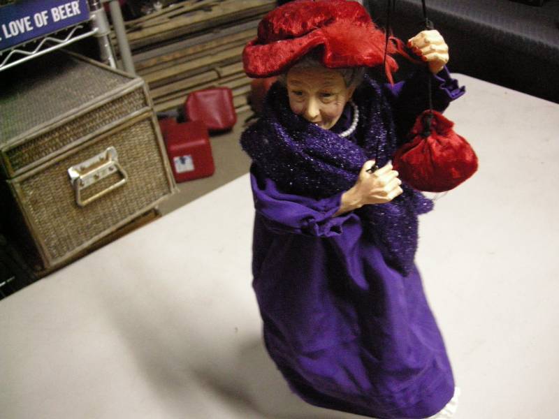 Old Woman Marionette Doll