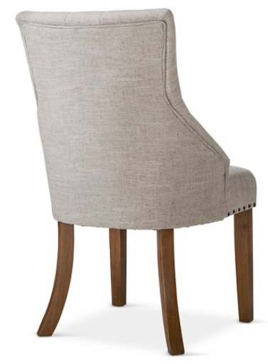 lot 15 image: English Arm Dining Chair with Nailheads - Gray