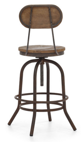 lot 26 image: Twin Peaks Counter Chair - Distressed Natural