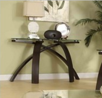 lot 129 image: Magnussen Allure Wood and Glass Sofa Table - Hazel