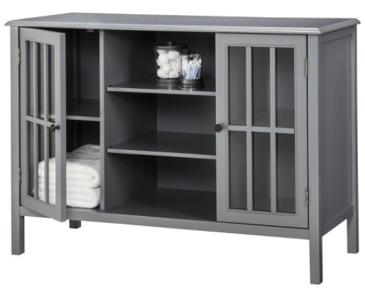 lot 130 image: Windham 2 Door Storage Cabinet with shelves